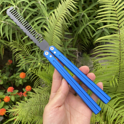 CNC Cutting High-End Balisong Comb Butterfly Knife Trainer