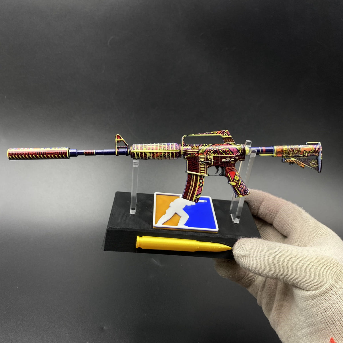 M4A1-S Chantico’s Fire Mini Metal Replica Gun for Collectible