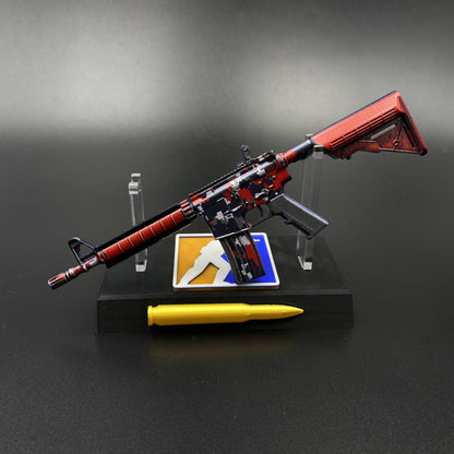 Hot Game Skin CS M4A4 Red DDPAT Gun Miniature Collection