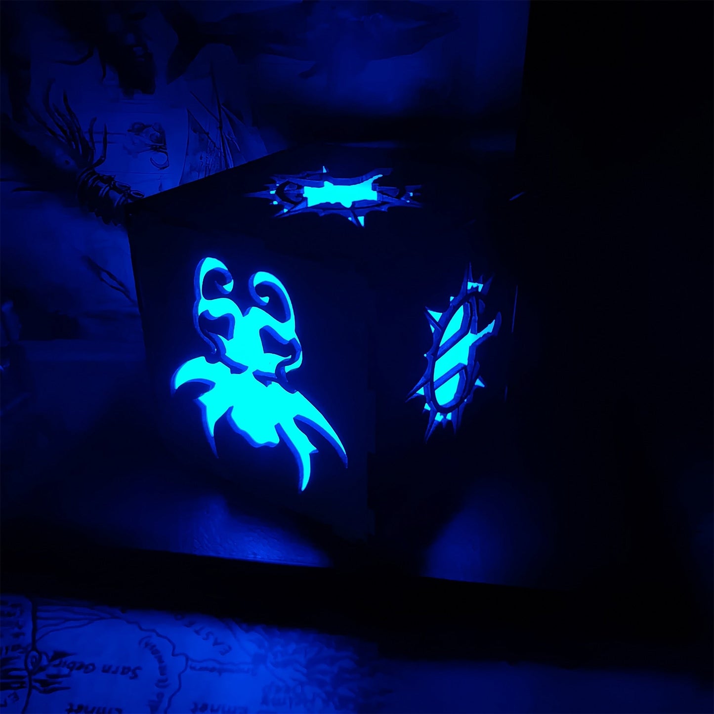 Handmade BG3 Inspired Wood Lamp Night Light