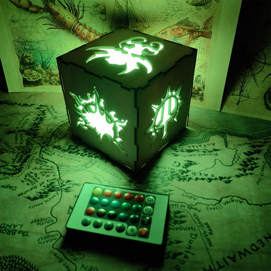 Handmade BG3 Inspired Wood Lamp Night Light