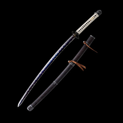 IRL Sekiro Black Mortal Blade Kaimen Katana 1065 Carbon Steel Version