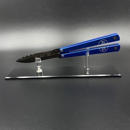 High-End TF2 Black Rose Butterfly Knife Trainer CNC Aluminum Alloy Handle Balisong Trainer