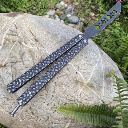 3D Skeleton Skull Relief Balisong Butterfly Knife Trainer