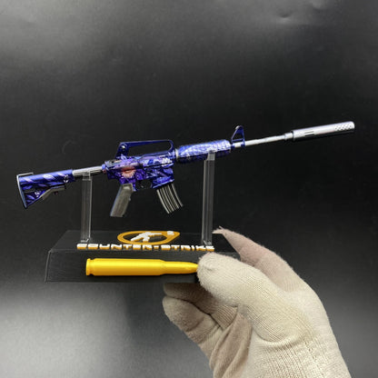 CS M4A1‑S Black Lotus Metal Tiny Gun Replica for Collectible