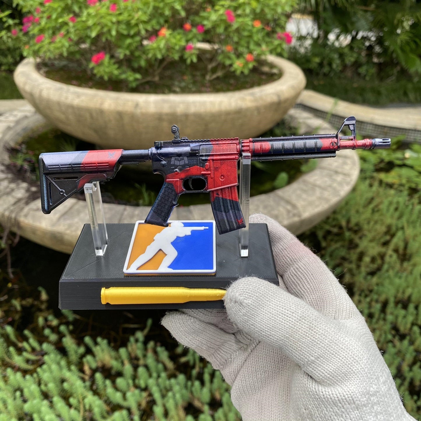 Metal Tiny CS M4A4 Evil Daimyo Gun Miniature For Collection
