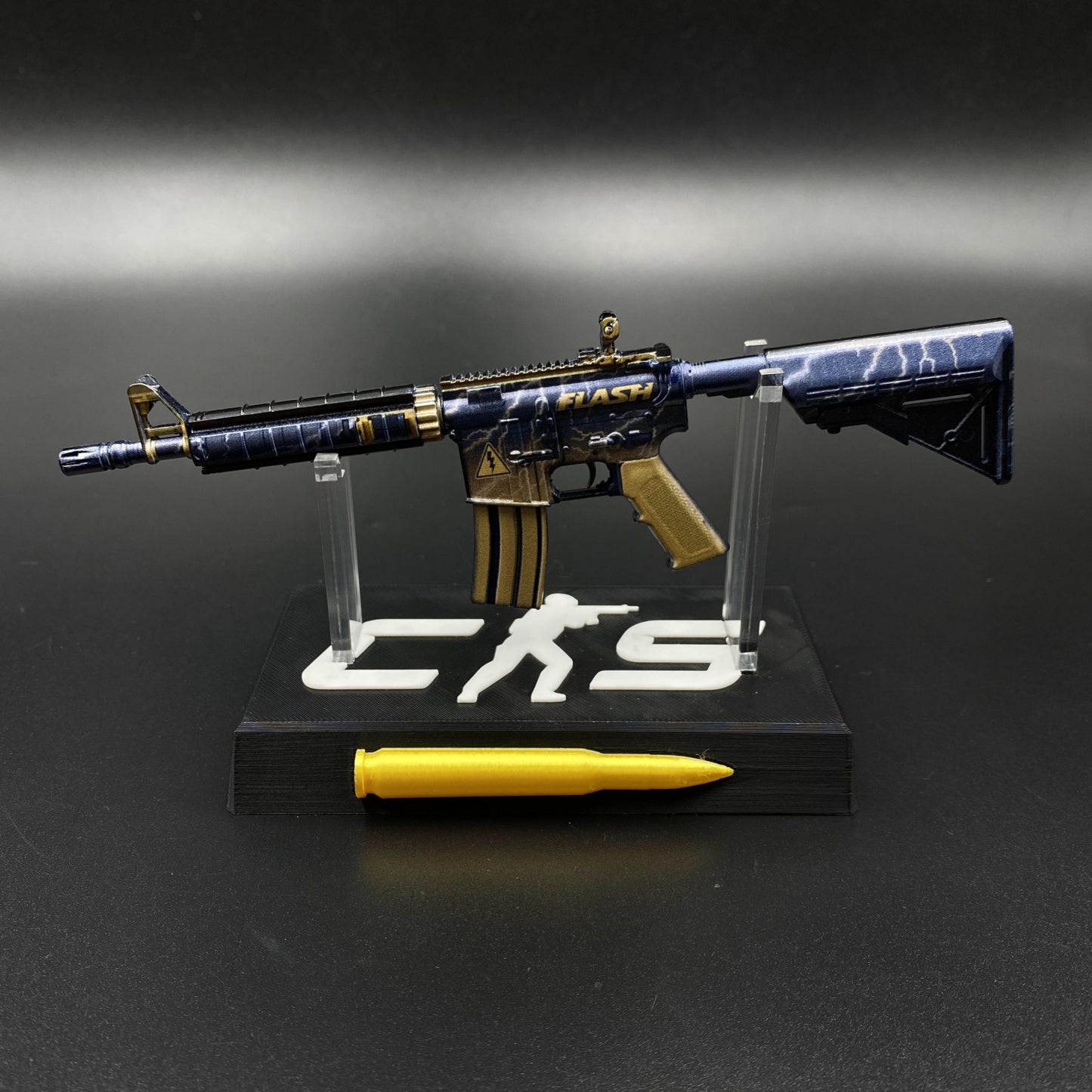 Metal Tiny CS M4A4 Sheet Lightning Gun Miniature For Collection