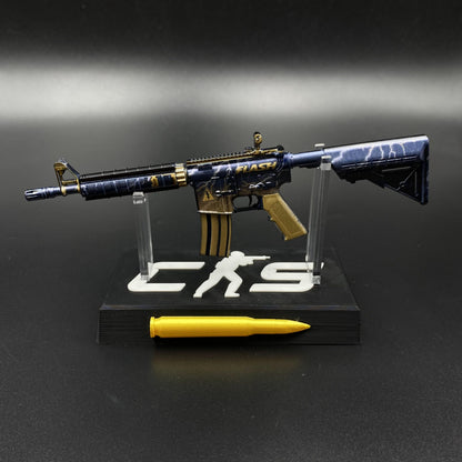 Metal Tiny CS M4A4 Sheet Lightning Gun Miniature For Collection