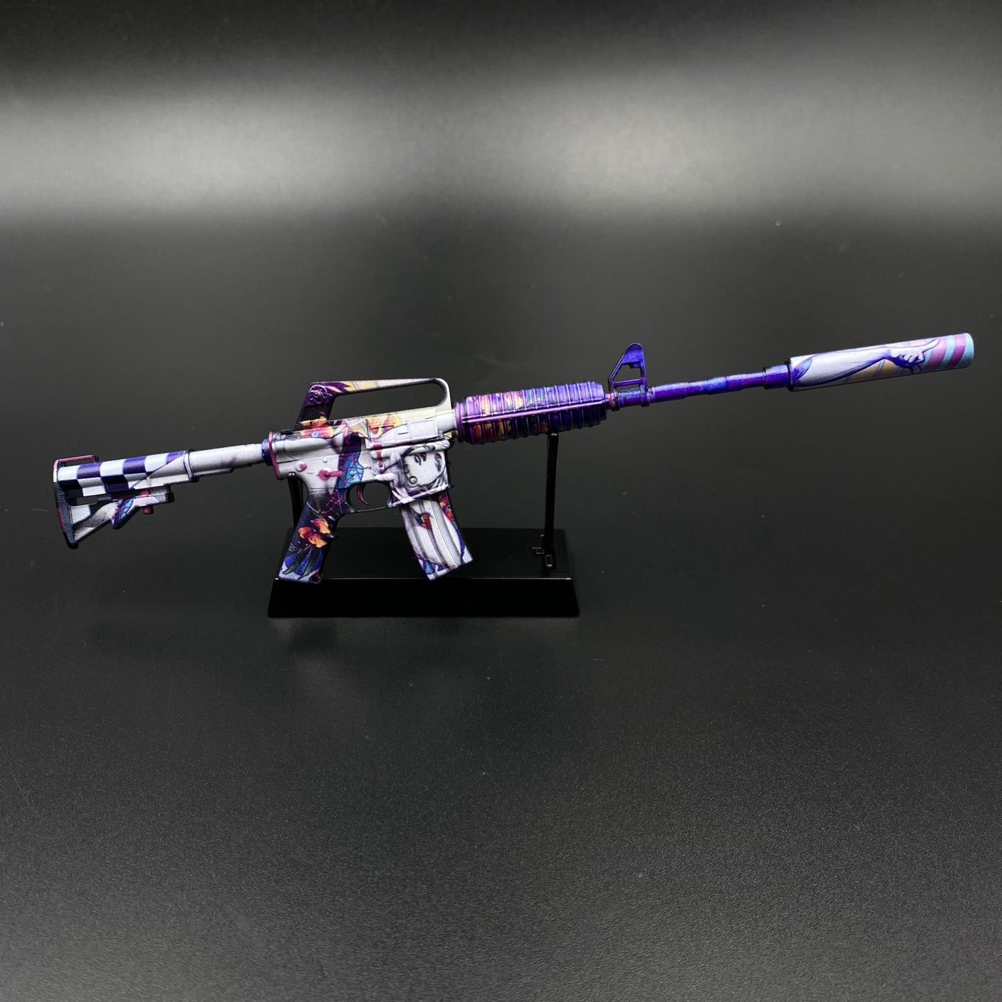 CS M4A1‑S Vaporwave Metal Tiny Gun Replica for Collectible