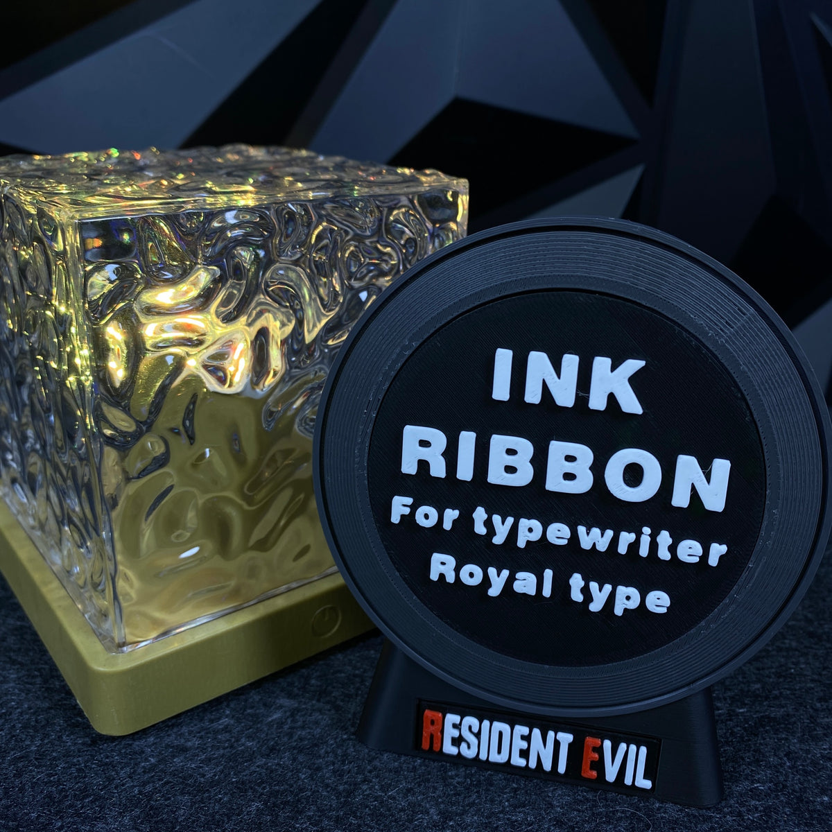 RE Horror Game Ink Ribbon 3D Printed Shape Speaker, Gaming Room Decor Fan Collectible
