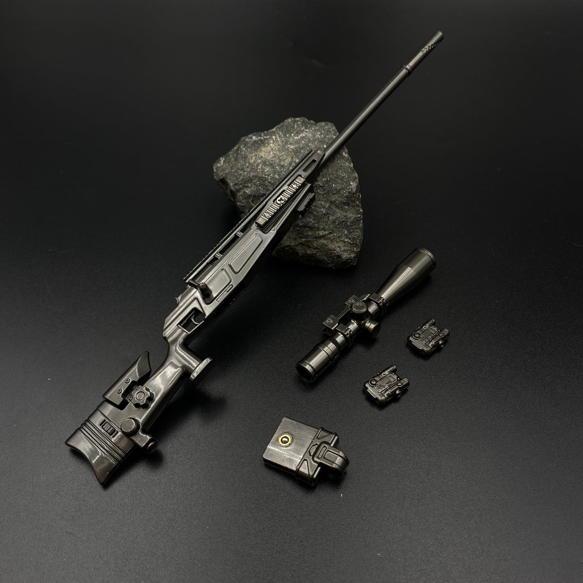 Delta Force Game R93 Sniper Rifle Mini Alloy Replica, Non-Firing Static Replica Game Collectible