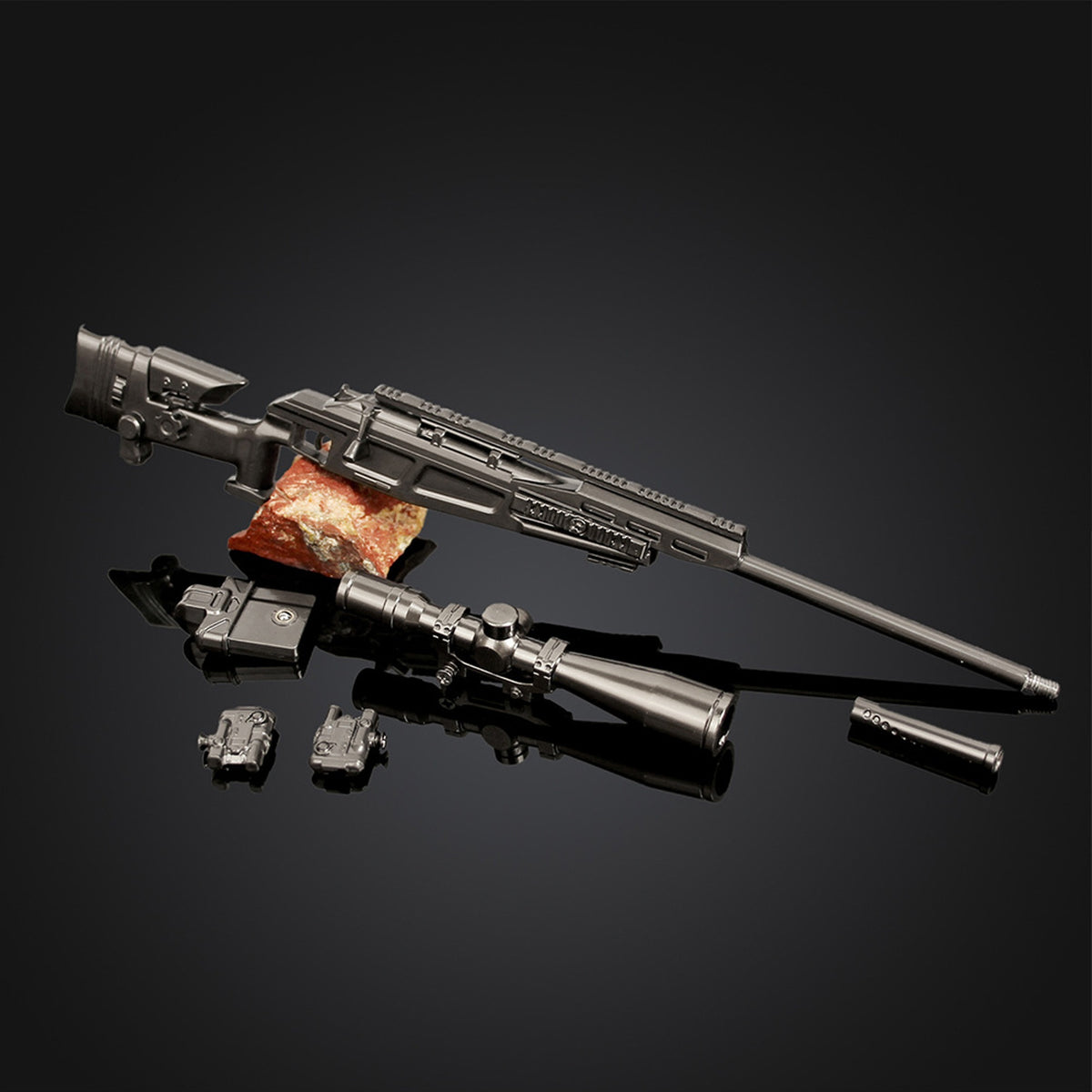 Delta Force Game R93 Sniper Rifle Mini Alloy Replica, Non-Firing Static Replica Game Collectible