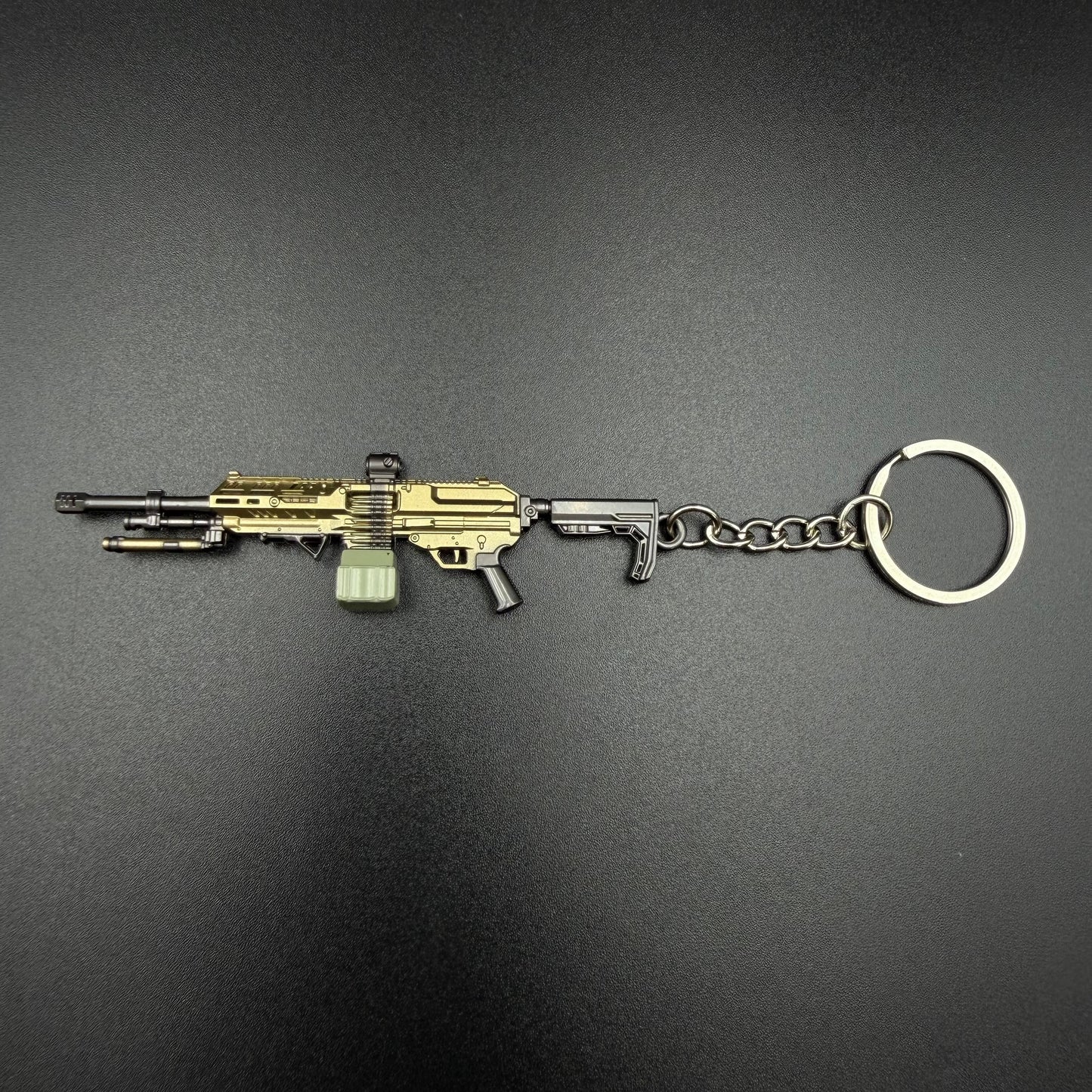 Mini Game Rifle Alloy Keychain Weapon Props Pendant