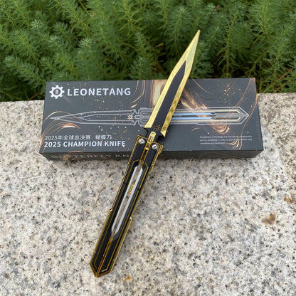 Metal Champions 2025 Butterfly Knife Replica - Dull Blade Prop For Collection