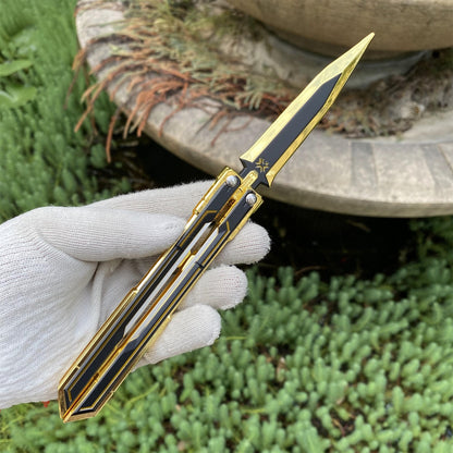 Metal Champions 2025 Butterfly Knife Replica - Dull Blade Prop For Collection
