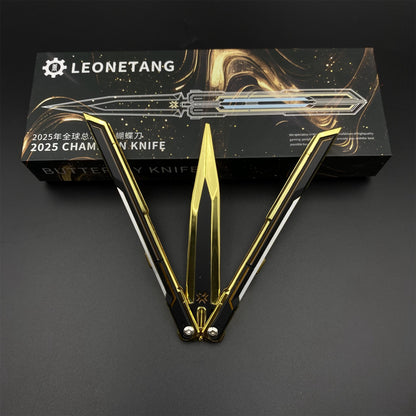 Metal Champions 2025 Butterfly Knife Replica - Dull Blade Prop For Collection