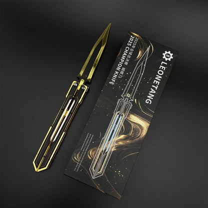 Metal Champions 2025 Butterfly Knife Replica - Dull Blade Prop For Collection