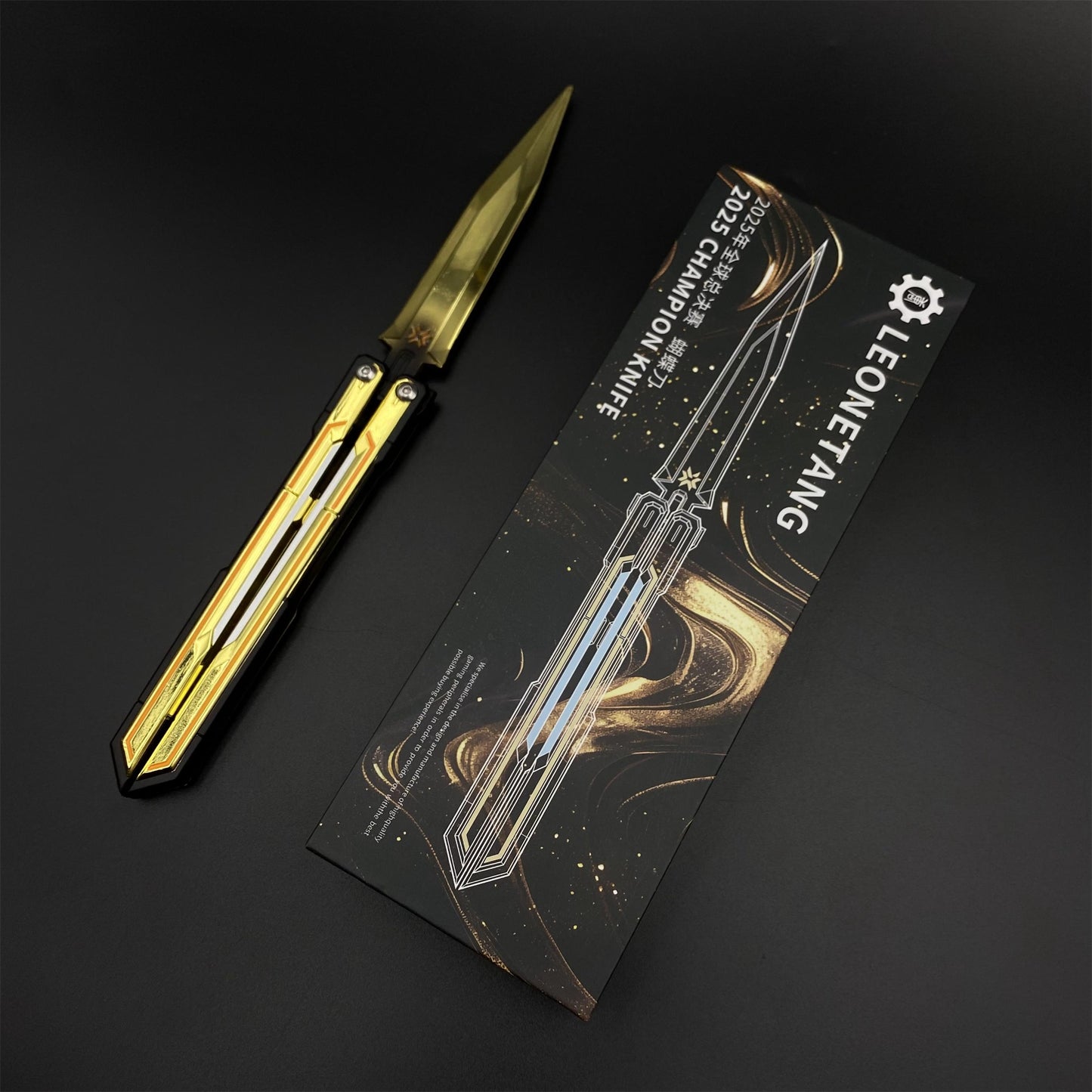 Metal Champions 2025 Butterfly Knife Replica - Dull Blade Prop For Collection
