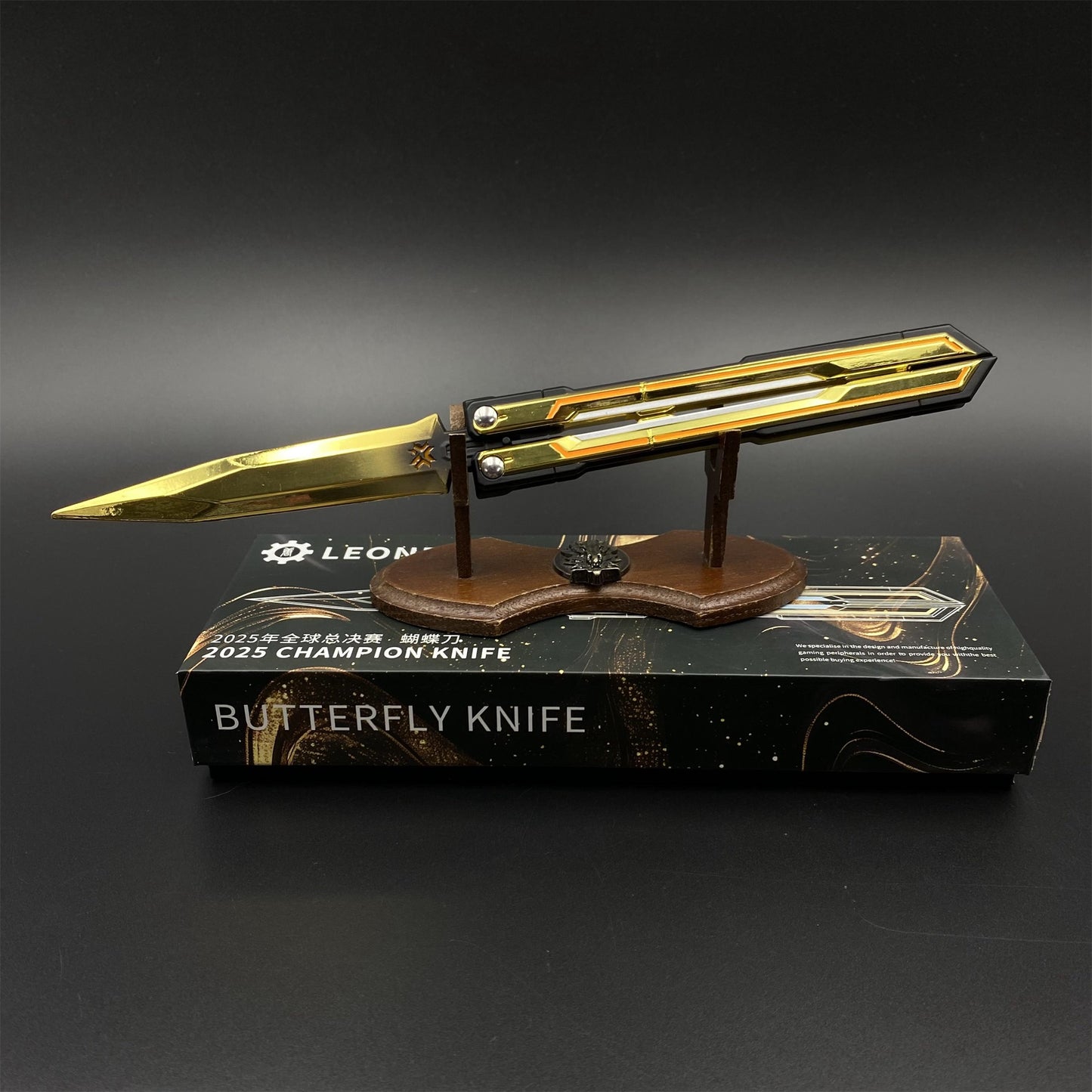 Metal Champions 2025 Butterfly Knife Replica - Dull Blade Prop For Collection