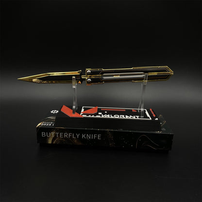 Metal Champions 2025 Butterfly Knife Replica - Dull Blade Prop For Collection