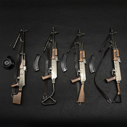 Metal AK-47 Assault Rifle RPK Light Machine Type-81 China 56 AK Gun Miniature