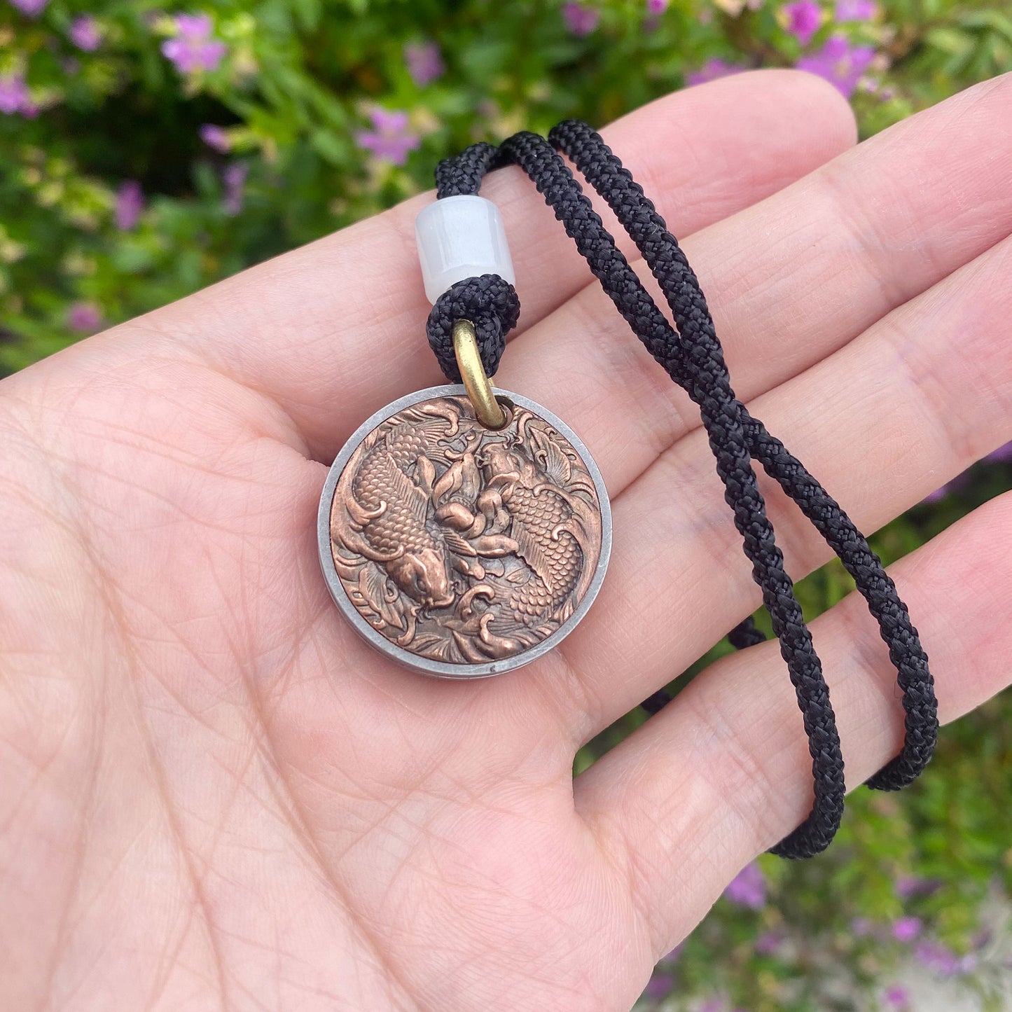 Chinese Style Goldfish Coin Knife Ocean Inspired Necklace EDC Tool