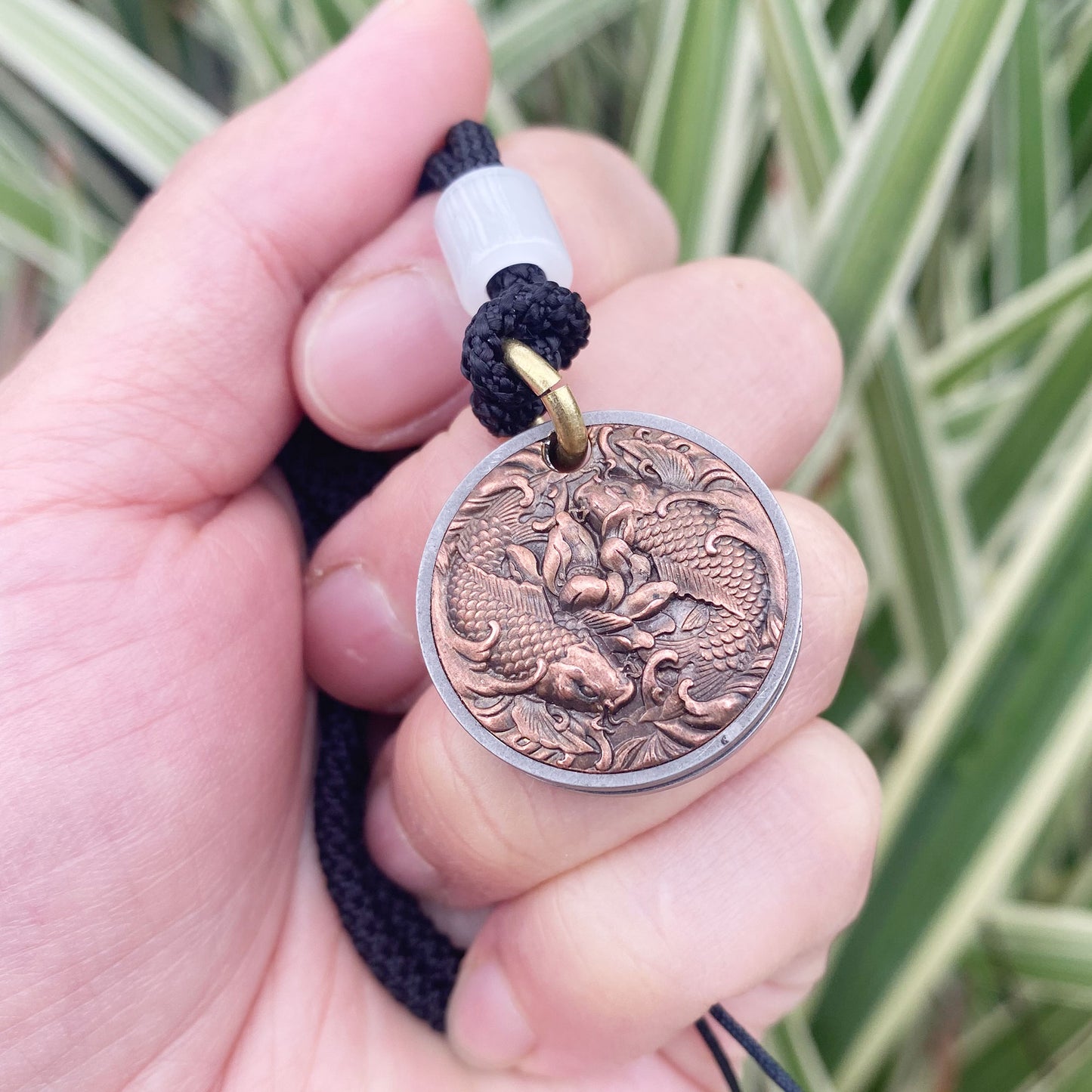 Chinese Style Goldfish Coin Knife Ocean Inspired Necklace EDC Tool