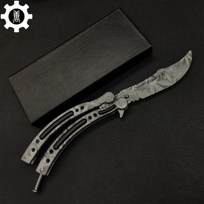Game Butterfly Knife Maple Leaf Balisong