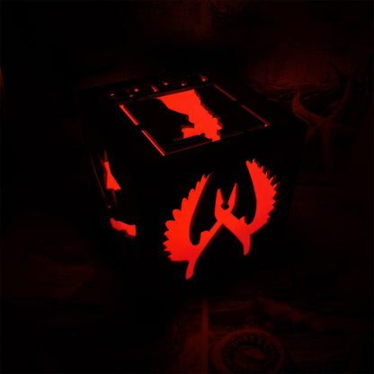 M16 Icon Inspired Wood Cube Light Desk Decor