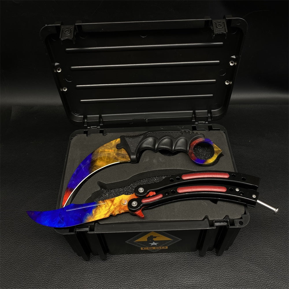 Black Gamma Weapon Case Blunt Blade Karambit & Balisong Gift Box