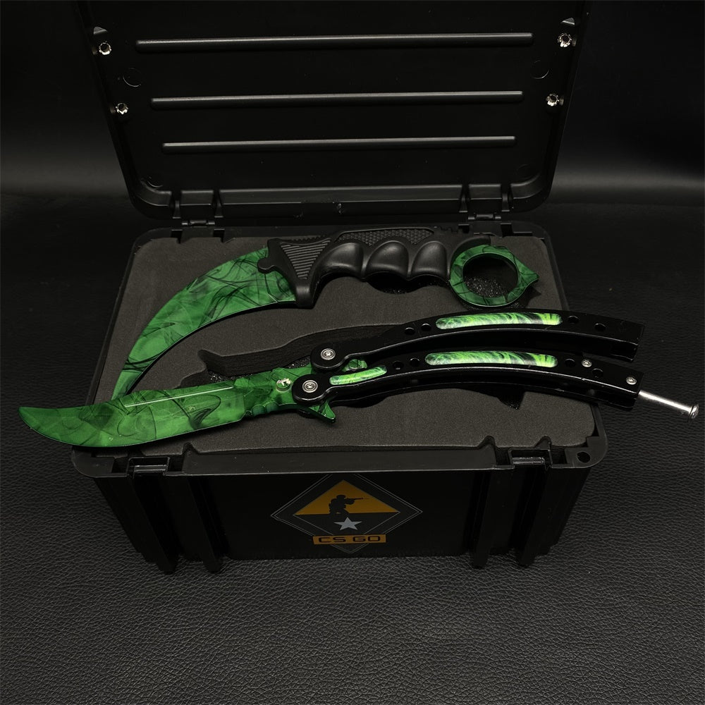 Black Gamma Weapon Case Blunt Blade Karambit & Balisong Gift Box