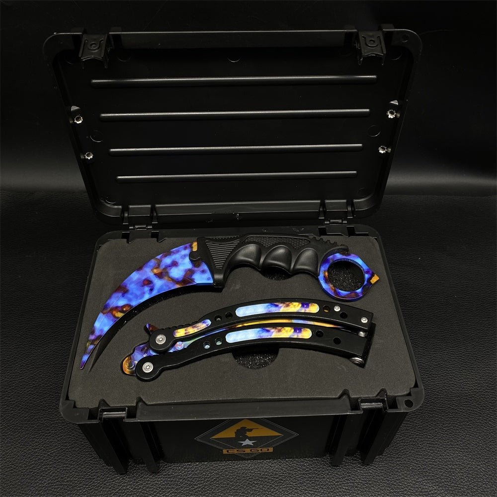 Black Gamma Weapon Case Blunt Blade Karambit & Balisong Gift Box