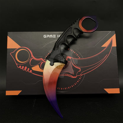 Global Offensive Game Karambit Blunt Blade Replica With Gift Box