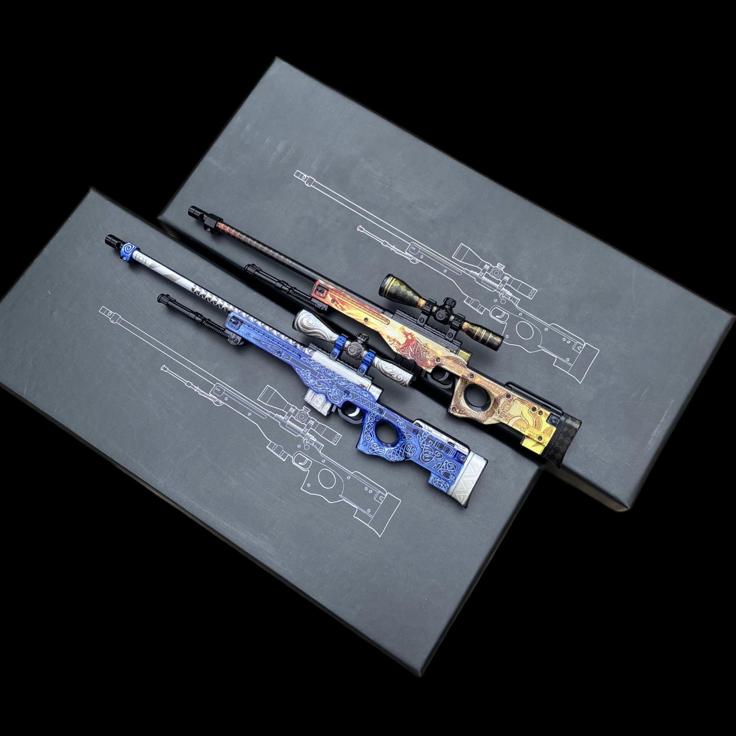 Metal CS Dragon Lore & Gungnir AWP Miniature