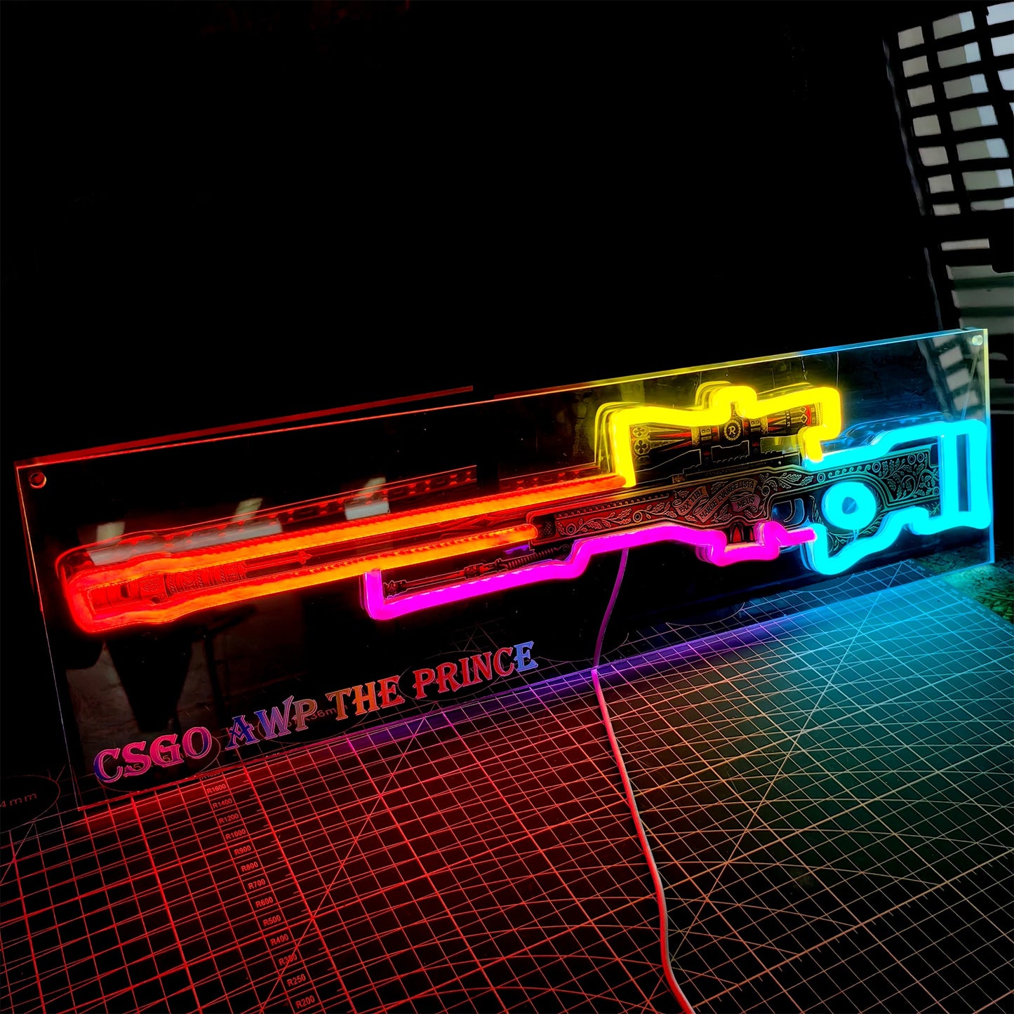 Customized CSGO AWP Rare Skin Neon Light Wall Decor
