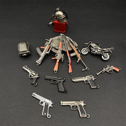 Ultimate PUBG Gamer Gift Box Air Drop Kar98K AKM P90 UZI HK416 Scar M1911 Desert Eagle MG3 Re45 M249 S686 Shotgun Mini14 M24 Miniatures 28 in 1