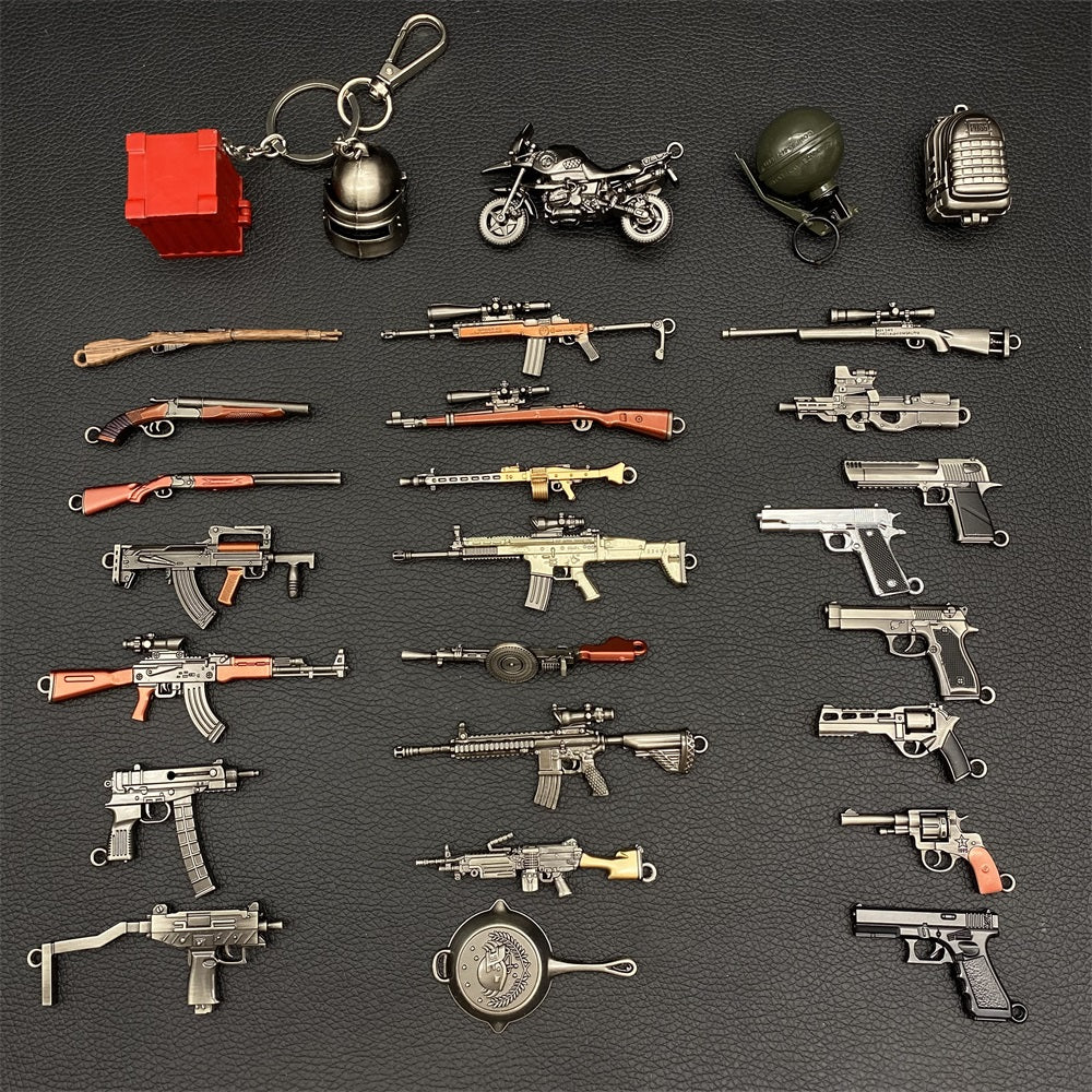 Ultimate PUBG Gamer Gift Box Air Drop Kar98K AKM P90 UZI HK416 Scar M1911 Desert Eagle MG3 Re45 M249 S686 Shotgun Mini14 M24 Miniatures 28 in 1
