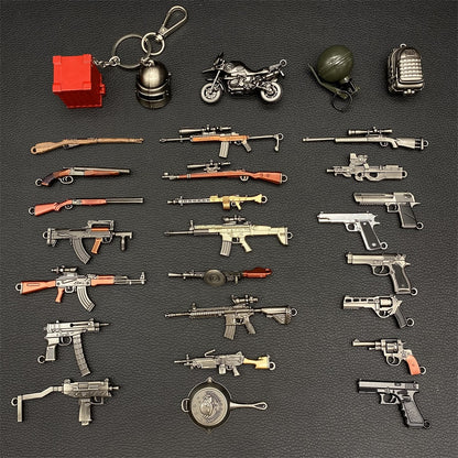 Ultimate PUBG Gamer Gift Box Air Drop Kar98K AKM P90 UZI HK416 Scar M1911 Desert Eagle MG3 Re45 M249 S686 Shotgun Mini14 M24 Miniatures 28 in 1