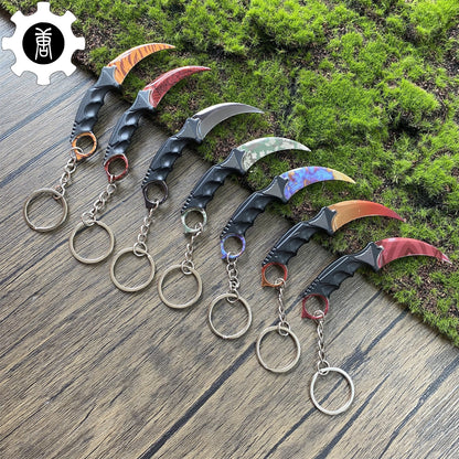 Go Game Mini Karambit Metal Keychain