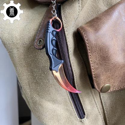 Go Game Mini Karambit Metal Keychain