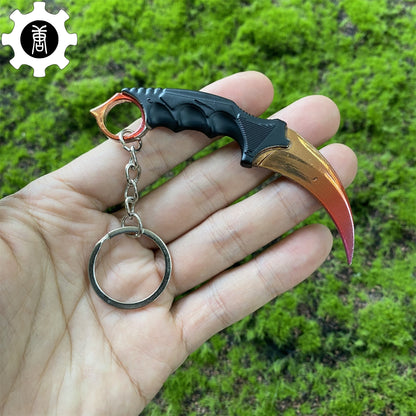 Go Game Mini Karambit Metal Keychain