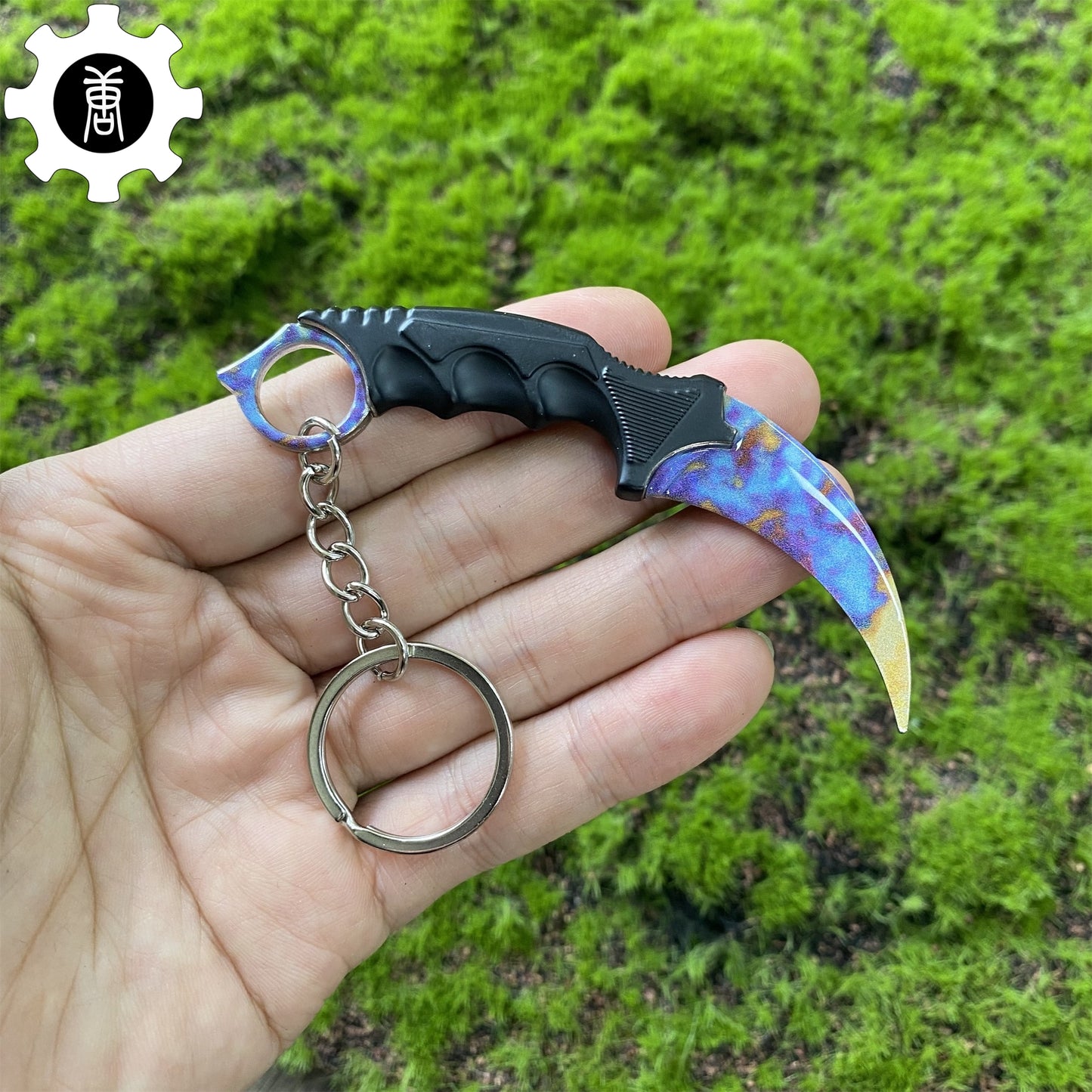 Go Game Mini Karambit Metal Keychain