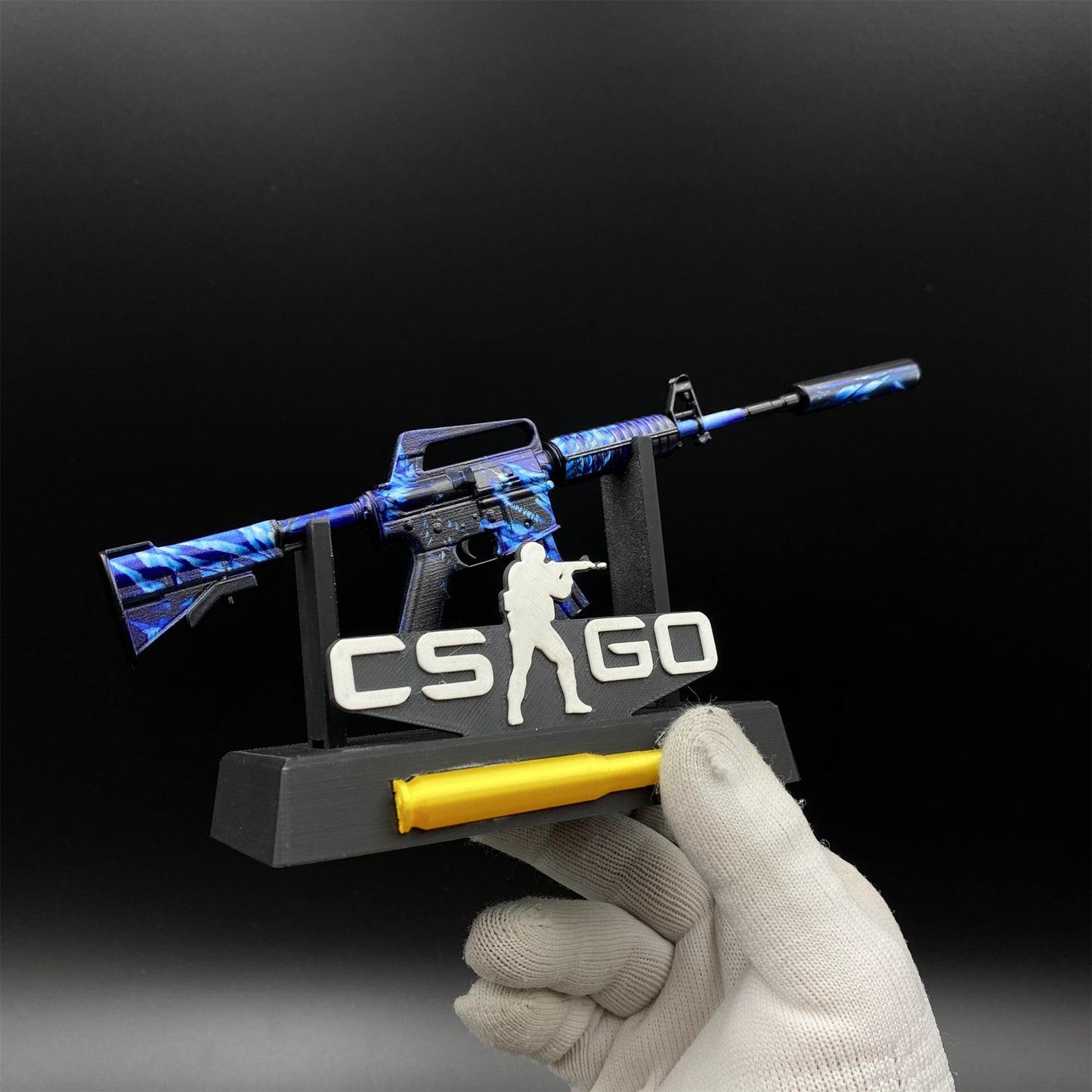 CSGO M4A1-S Metal Miniature Printstream Red Hod Player Two Master Piece Hyper Beast Vaporwave Nightmare 7 In 1