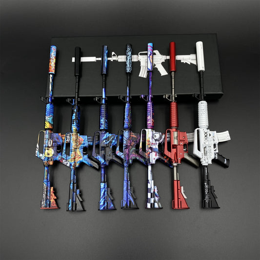 CSGO M4A1-S Metal Miniature Printstream Red Hod Player Two Master Piece Hyper Beast Vaporwave Nightmare 7 In 1