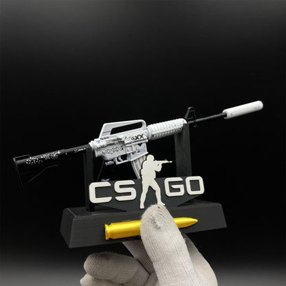 CSGO M4A1-S Metal Miniature Printstream Red Hod Player Two Master Piece Hyper Beast Vaporwave Nightmare 7 In 1