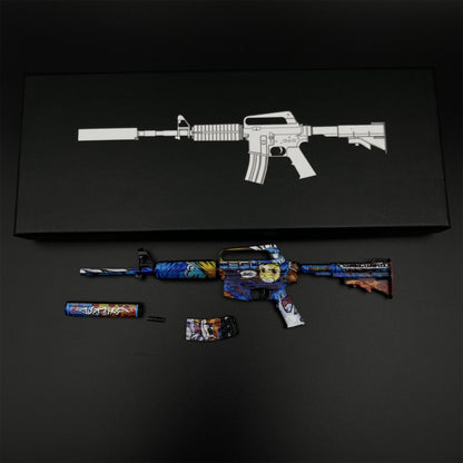 CSGO M4A1-S Metal Miniature Printstream Red Hod Player Two Master Piece Hyper Beast Vaporwave Nightmare 7 In 1