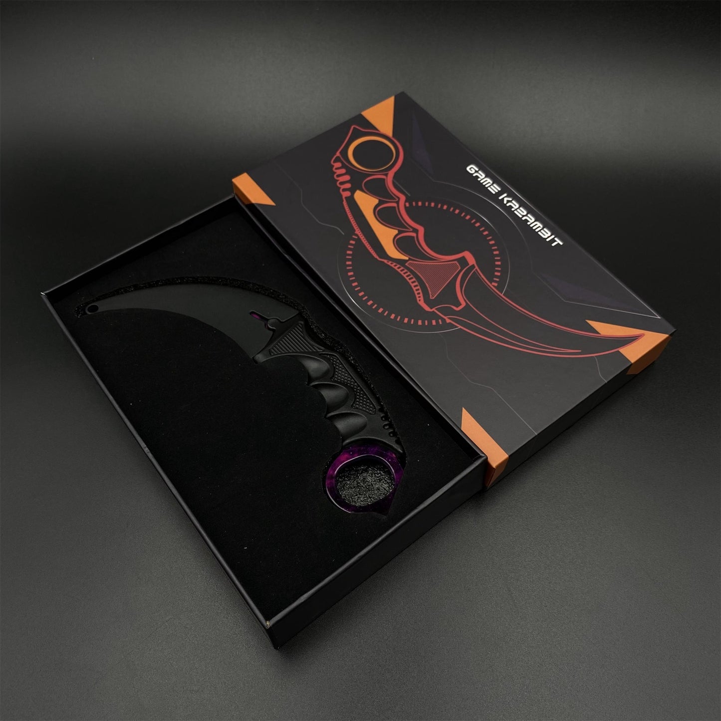 Game Karambit Galaxy Skin Replica Dull Blade Trainer Knife For Display