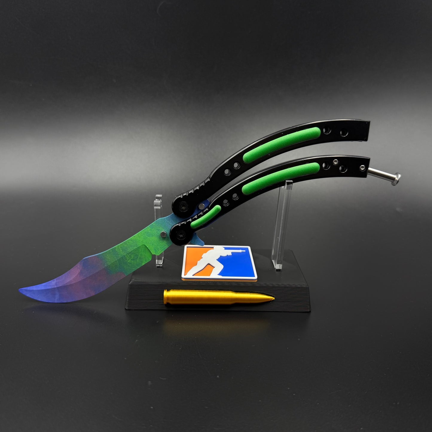 CS Butterfly Knife Gamma Doppler Unsharpened Balisong Trainer