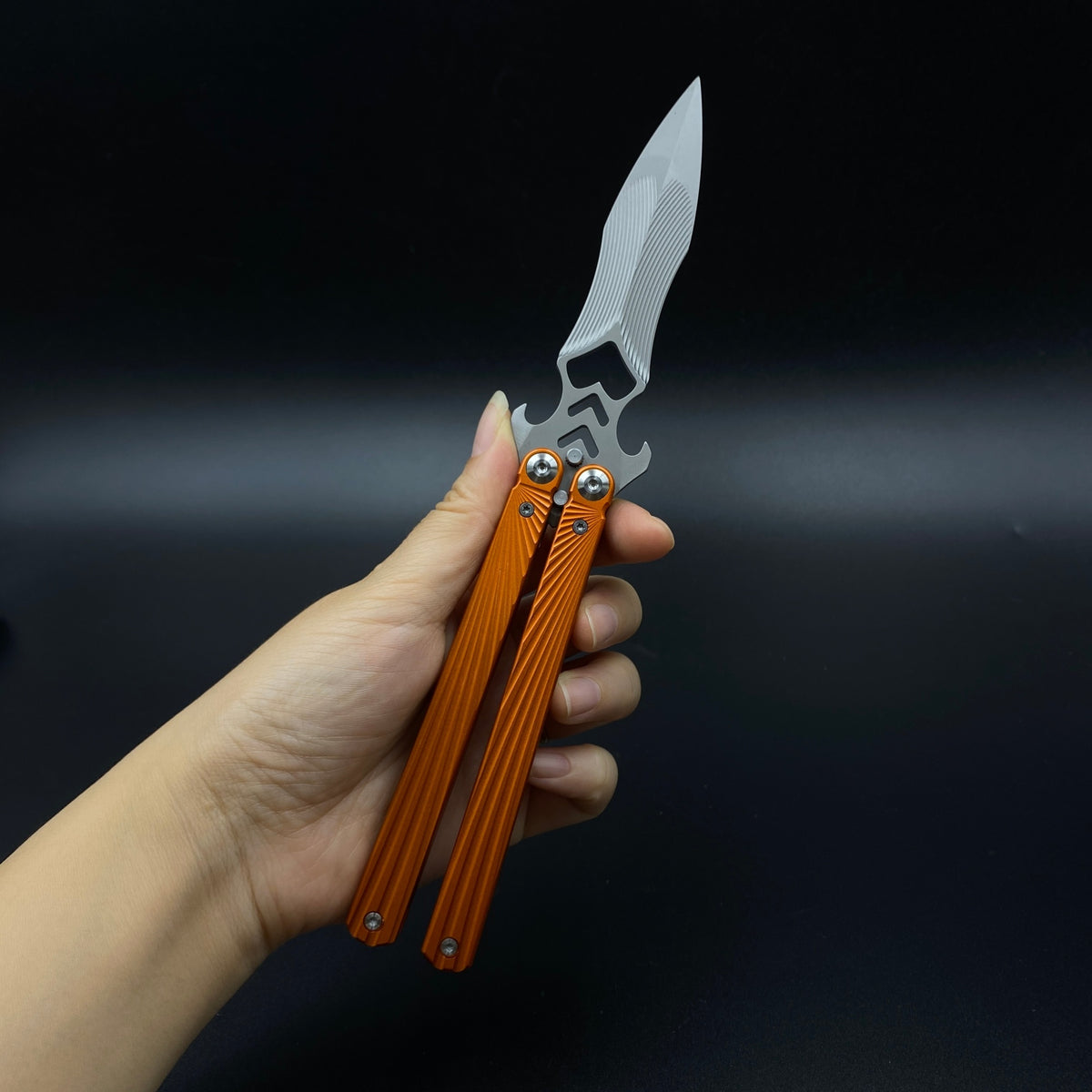 IRL CNC Balisong Trainer Butterfly Knife Trainer Unsharpened Practice Balisong Collectible