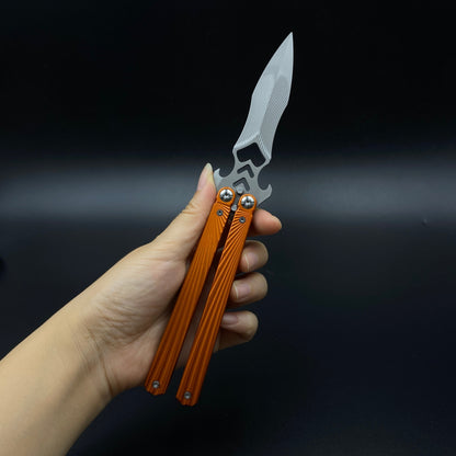 IRL CNC Balisong Trainer Butterfly Knife Trainer Unsharpened Practice Balisong Collectible